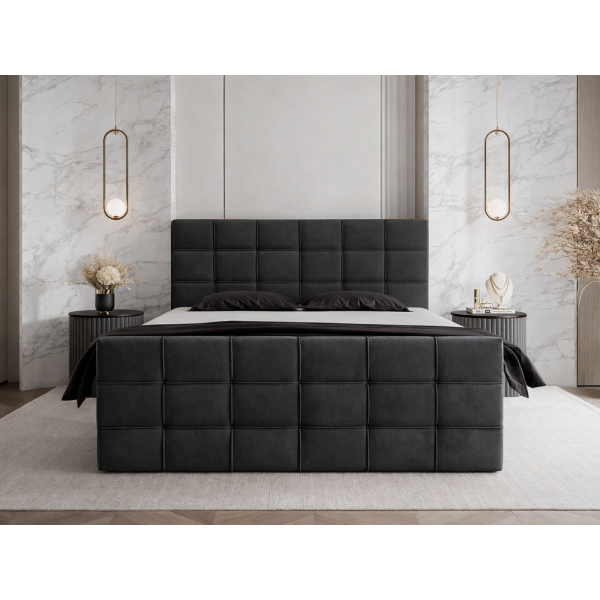 ŁÓŻKO KONTYNENTALNE 180X200 Z MATERACEM BONELL DO SYPIALNI PAROS - PRZÓD